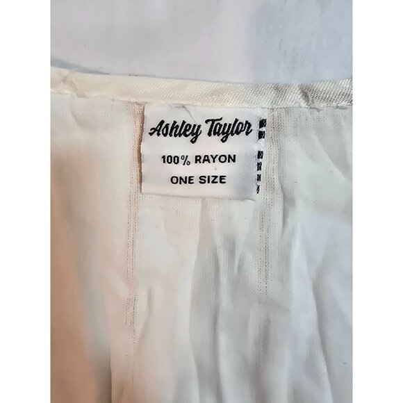 Boho Cream Maxi Dress Gold Accents & Jute Crochet Details By Ashley Taylor OS - Picture 5 of 15